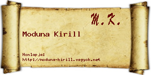 Moduna Kirill névjegykártya